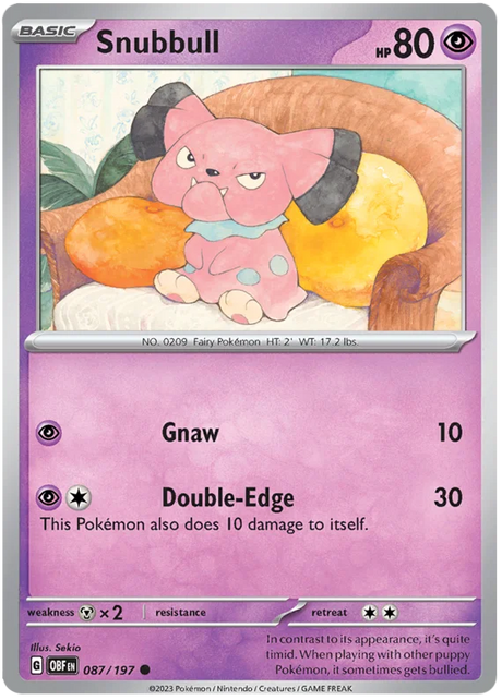 Snubbull Obsidian Flames Single Pokemon Card