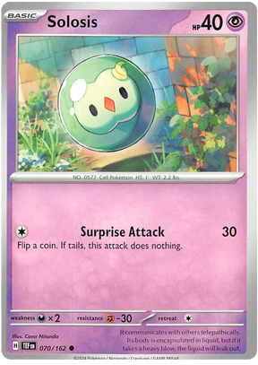 Solosis Temporal Forces Pokemon Single 070/162