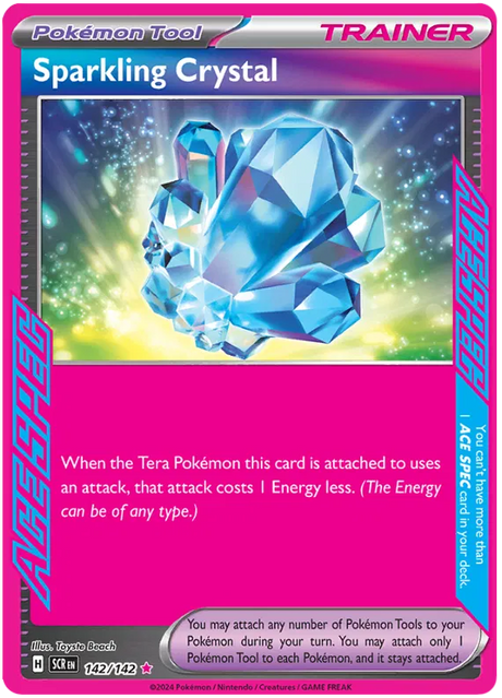 Sparkling Crystal ACE SPEC Stellar Crown Pokemon Single Card 142/142