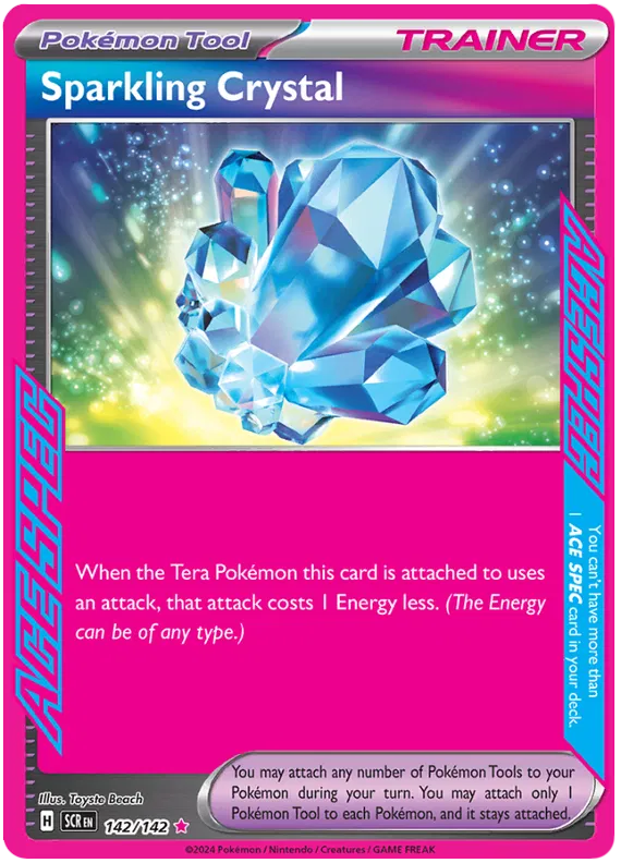 Sparkling Crystal ACE SPEC Stellar Crown Pokemon Single Card 142/142