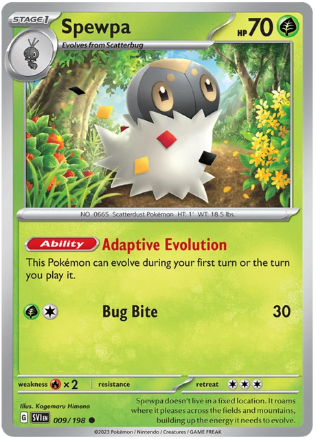 Spewpa Scarlet & Violet Base Set Pokemon Card Single