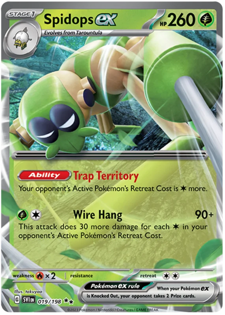 Spidops ex Scarlet & Violet Base Set Pokemon Card Single