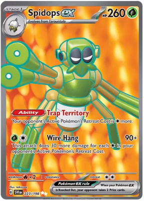 Spidops ex Full Art Scarlet & Violet Base Set Pokemon Card Single