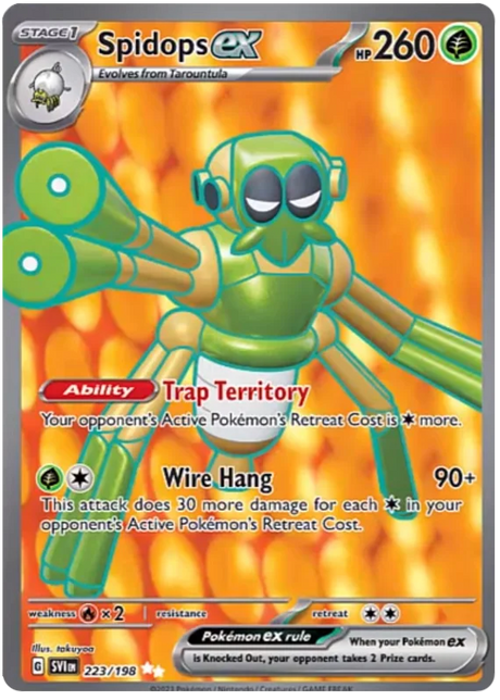 Spidops ex Full Art Scarlet & Violet Base Set Pokemon Card Single