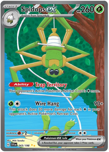 Spidops ex Special Illustration Rare Scarlet & Violet Base Set Pokemon Card Single