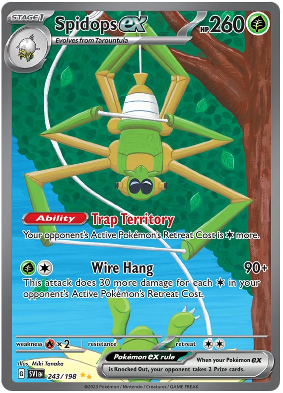 Spidops ex Special Illustration Rare Scarlet & Violet Base Set Pokemon Card Single