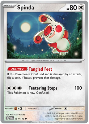 Spinda Paradox Rift Single Pokemon Card 151/182