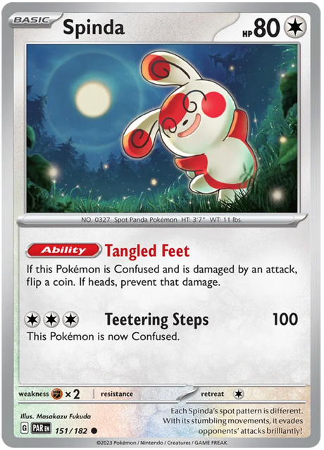 Spinda Paradox Rift Single Pokemon Card 151/182