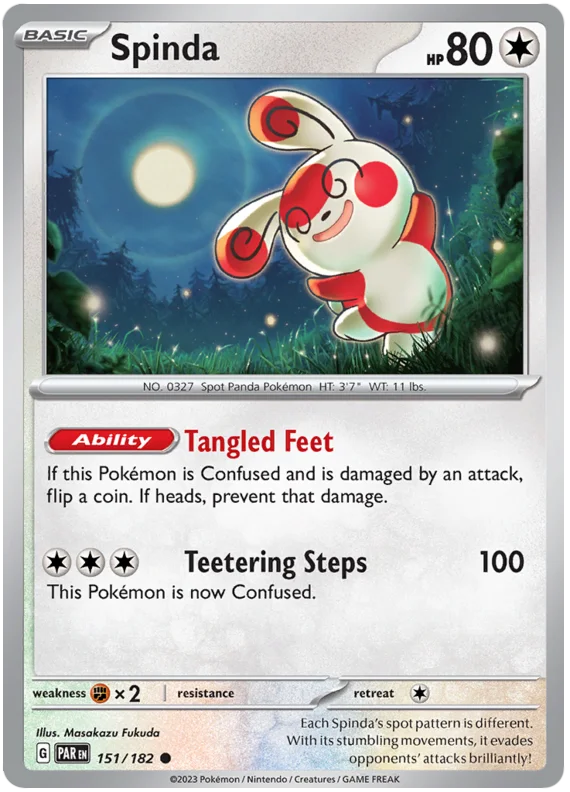 Spinda Paradox Rift Single Pokemon Card 151/182