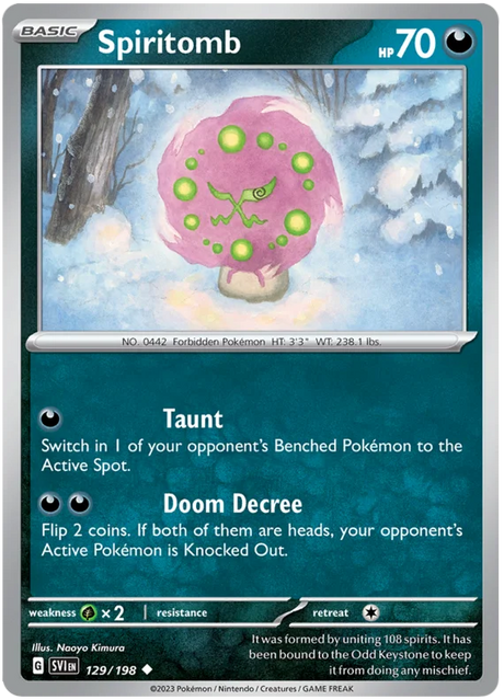 Spiritomb Scarlet & Violet Base Set Pokemon Card Single