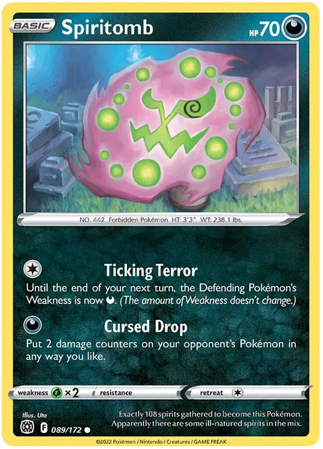 Spiritomb Brilliant Stars Pokemon Card Singles 089/172