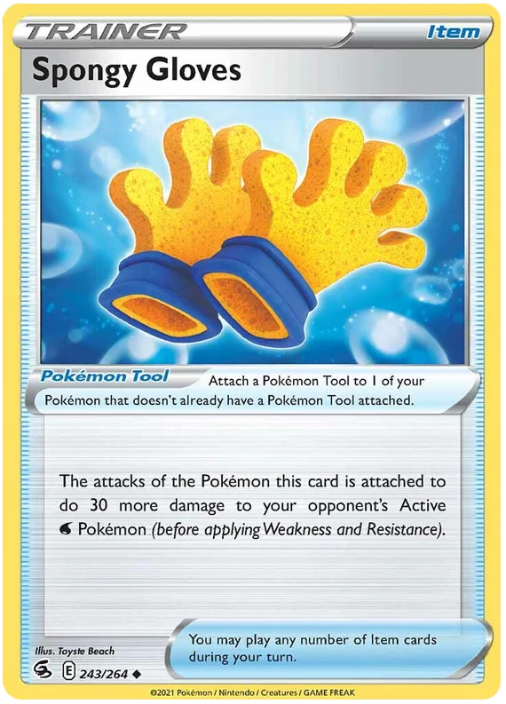 Spongy Gloves Fusion Strike Pokemon Card Singles 243/264