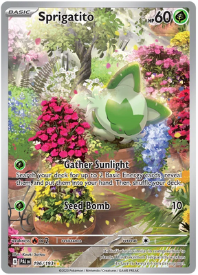 Sprigatito Illustration Rare Paldea Evolved Single Pokemon Card