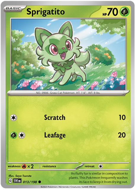 Sprigatito Scarlet & Violet Base Set Pokemon Card Single