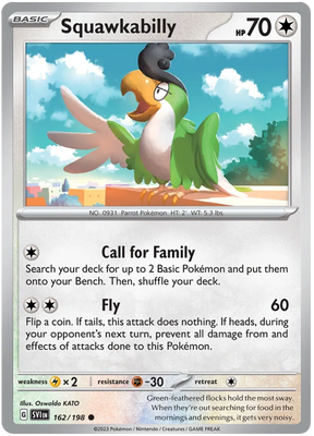Squawkabilly Scarlet & Violet Base Set Pokemon Card Single