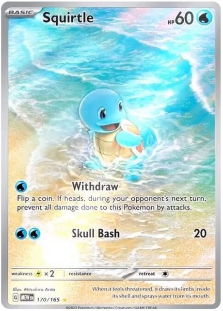 Squirtle Illustration Rare 151 Single Pokemon Card