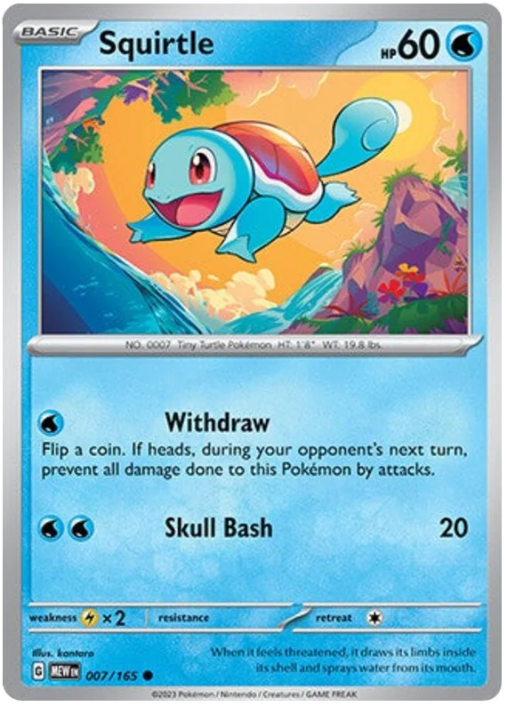 Squirtle 151 Single Pokemon Card 007/165 Favorite Hobby Squirtle 151 Single Pokemon Card 007/165 Favorite Hobby