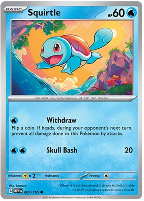 Squirtle 151 Single Pokemon Card