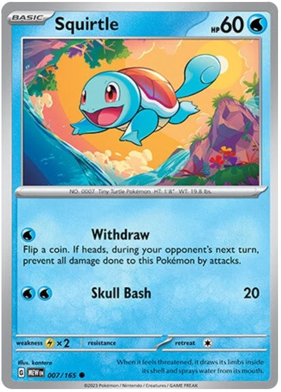 Squirtle 151 Single Pokemon Card