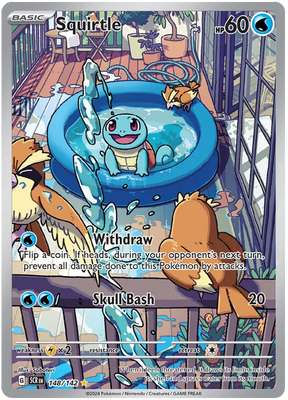 Squirtle Illustration Rare Stellar Crown Pokemon Single Card 148/142