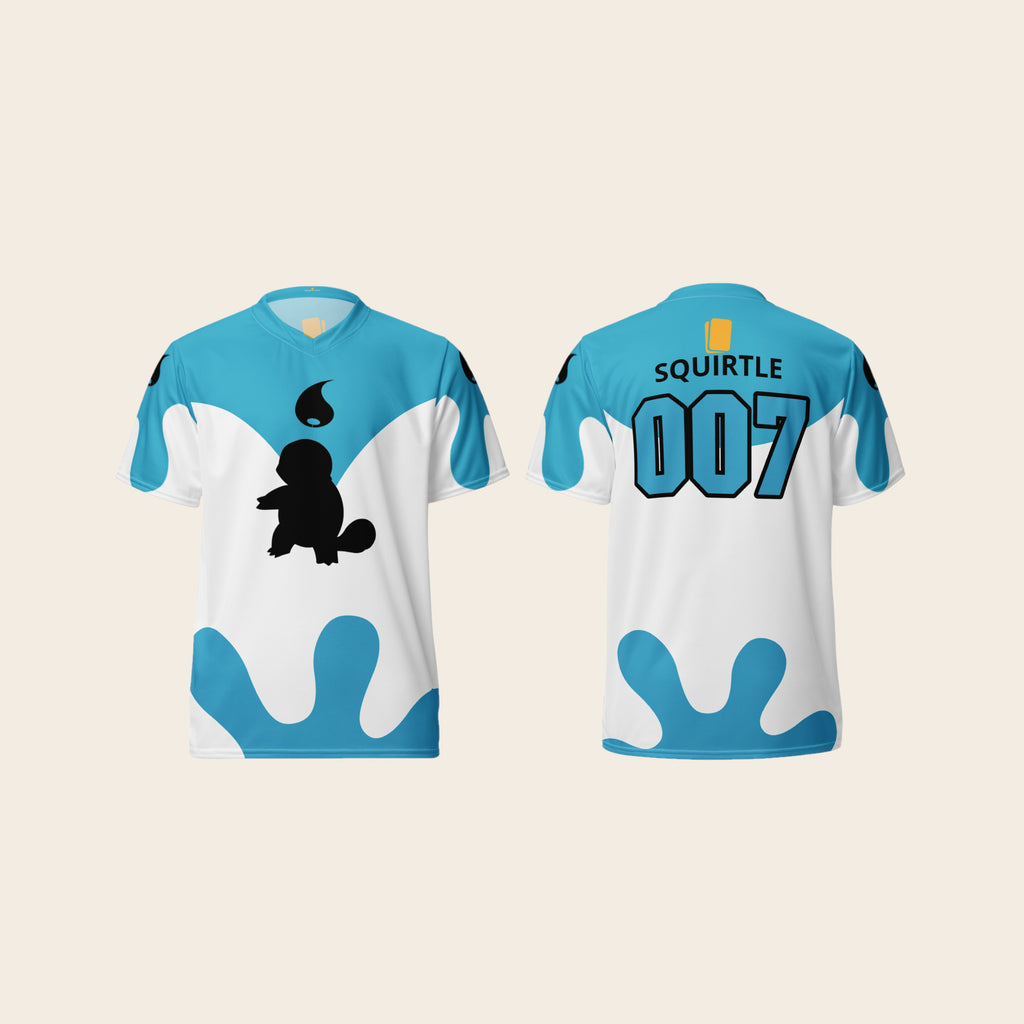 Pokemon Squirtle 007 Theme Printed Jersey Front and Back