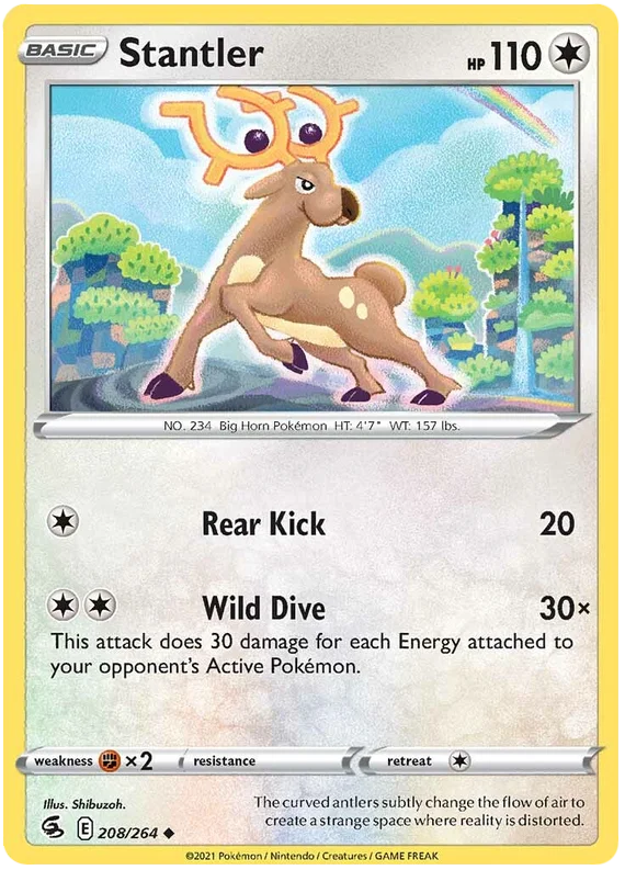 Stantler Fusion Strike Pokemon Card Singles 208/264