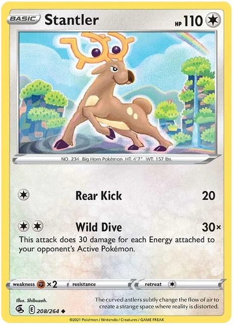 Stantler Fusion Strike Pokemon Card Singles 208/264
