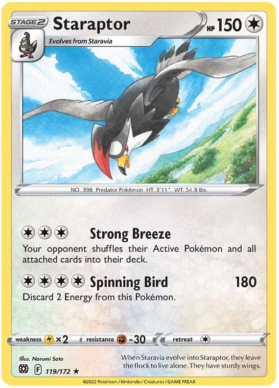 Staraptor Brilliant Stars Pokemon Card Singles 119/172