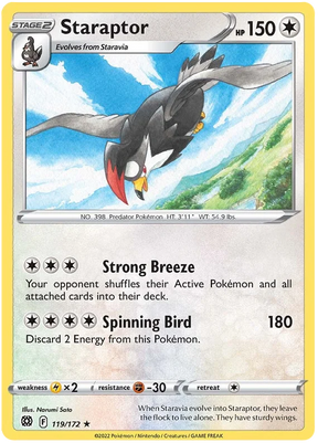 Staraptor Brilliant Stars Pokemon Card Singles 119/172