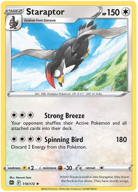 Staraptor Brilliant Stars Pokemon Card Singles 119/172