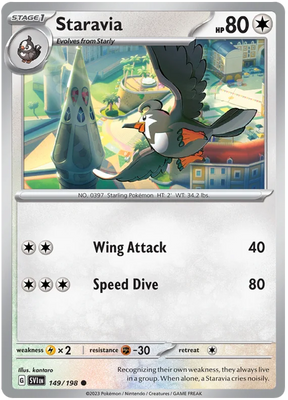 Staravia Scarlet & Violet Base Set Pokemon Card Single