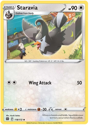 Staravia Brilliant Stars Pokemon Card Singles 118/172