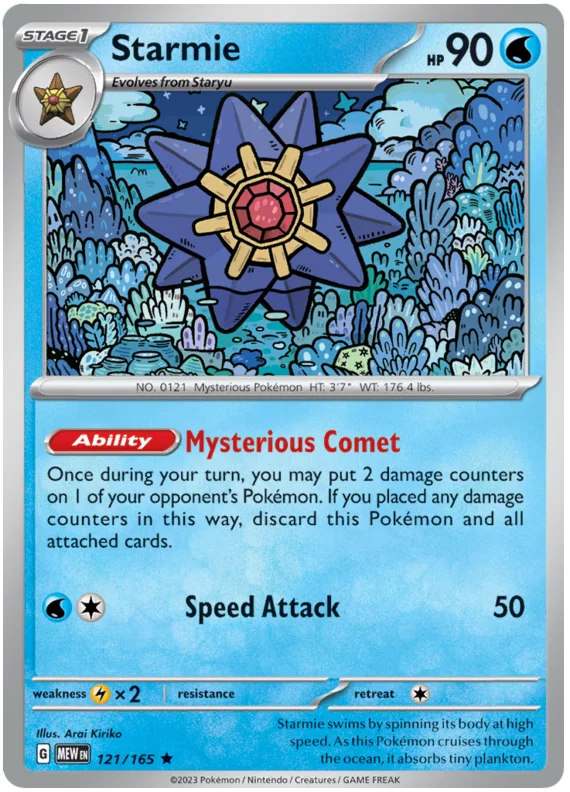 Starmie 151 Single Pokemon Card