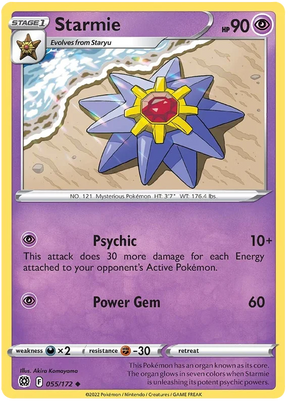 Starmie Brilliant Stars Pokemon Card Singles 055/172
