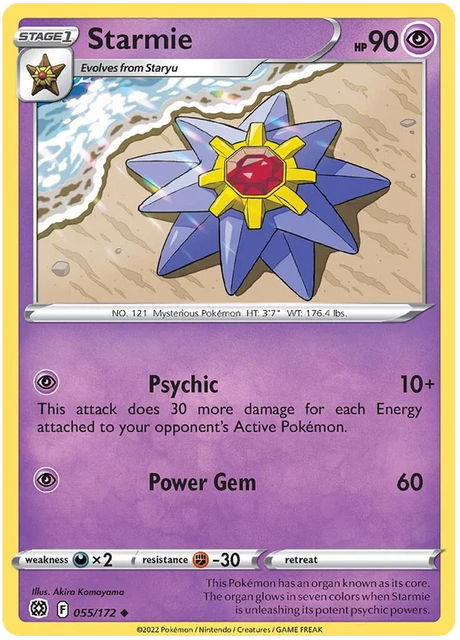 Starmie Brilliant Stars Pokemon Card Singles 055/172