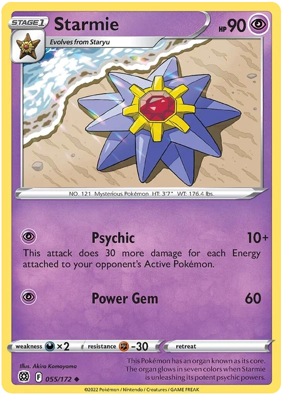 Starmie Brilliant Stars Pokemon Card Singles 055/172