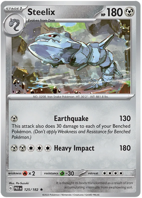 Steelix Paradox Rift Single Pokemon Card 125/182