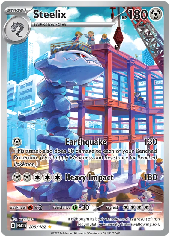 Steelix Illustration Rare Paradox Rift Single Pokemon Card 208/182