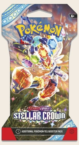 Stellar Crown Booster Pack – sealed Pokémon TCG with Cinderace artwork