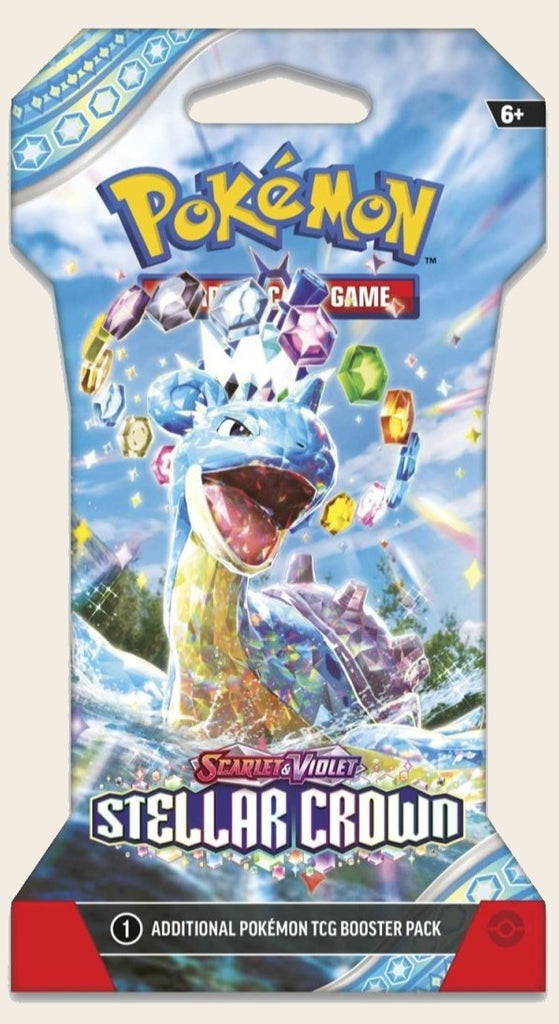 Stellar Crown Booster Pack – sealed Pokémon TCG with Lapras artwork