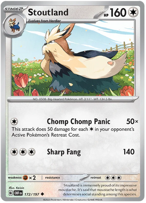 Stoutland Obsidian Flames Single Pokemon Card