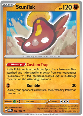 Stunfisk Obsidian Flames Single Pokemon Card