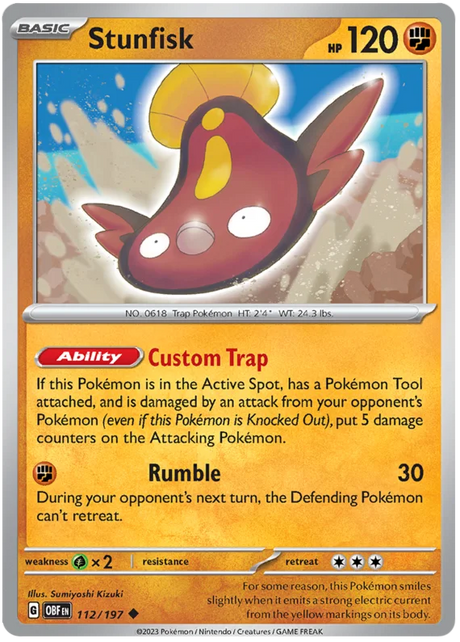 Stunfisk Obsidian Flames Single Pokemon Card