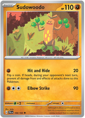 Sudowoodo Paldea Evolved Single Pokemon Card