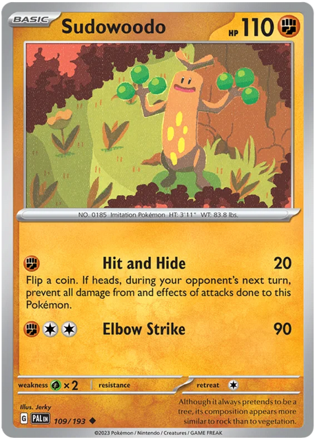 Sudowoodo Paldea Evolved Single Pokemon Card