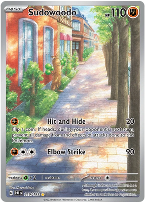 Sudowoodo Illustration Rare Paldea Evolved Single Pokemon Card