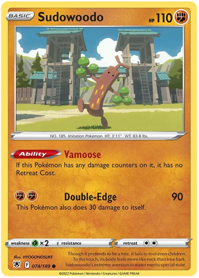 Sudowoodo Astral Radiance Pokemon Card Singles 074/189