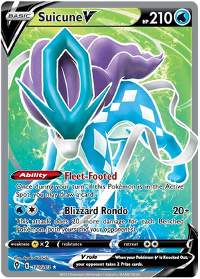 Suicune V (Full Art) 173/203 - Pokemon TCG Evolving Skies card