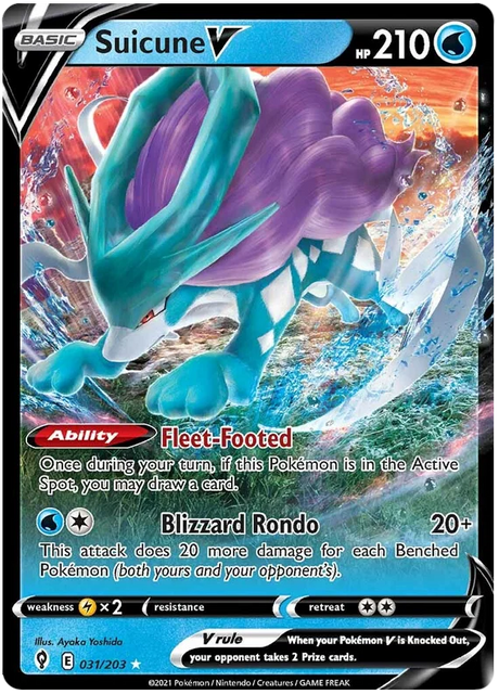 Suicune V 031/203 - Pokemon TCG Evolving Skies card
