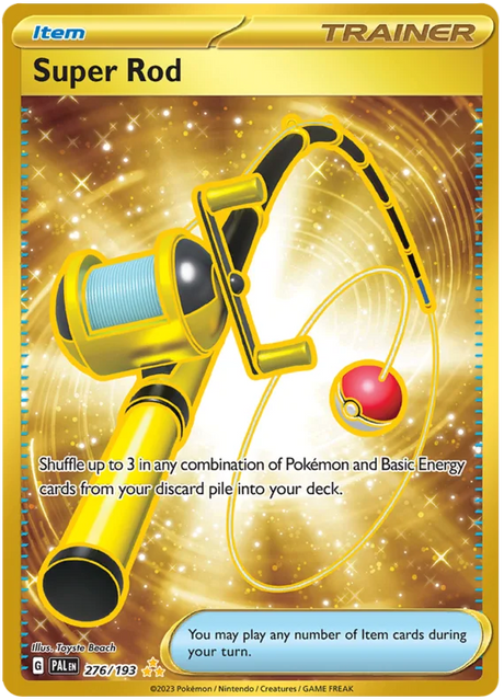 Super Rod Gold Paldea Evolved Single Pokemon Card